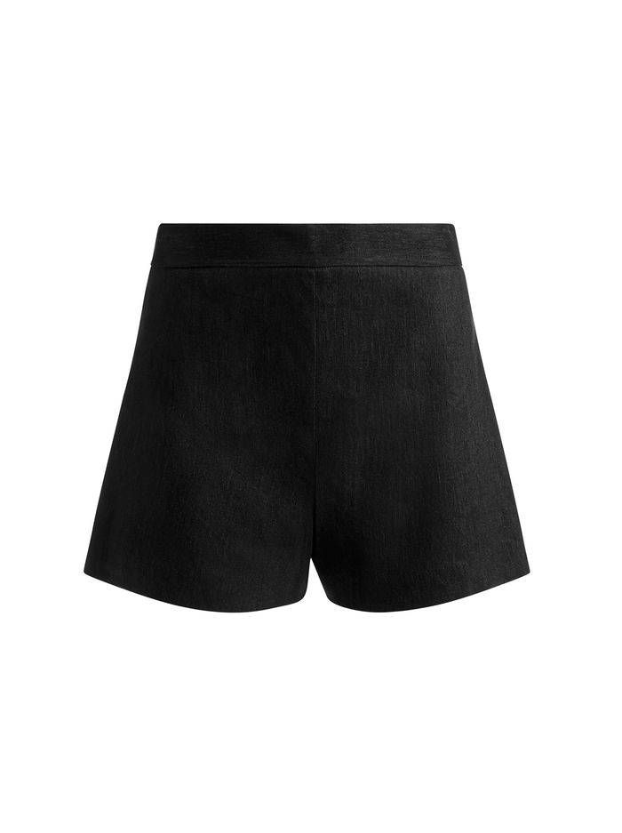 HERA LINEN SHORT - BLACK image 5 - ALICE + OLIVIA
