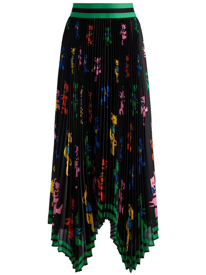 A+O X GRATEFUL DEAD KATZ MAXI SKIRT - GRATEFUL BEARS BLACK image 5 - Alice And Olivia