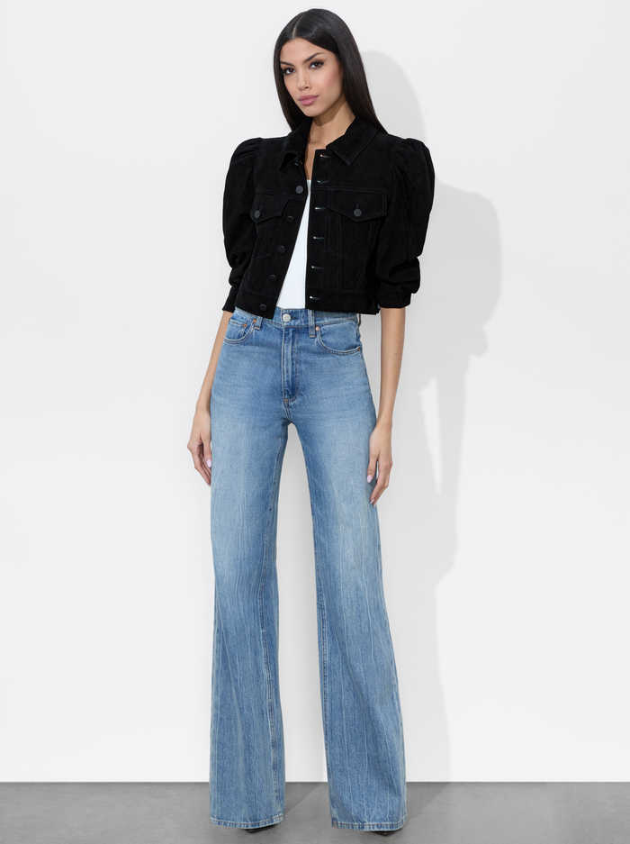 LANA SUEDE JACKET - BLACK image 4 - Alice And Olivia
