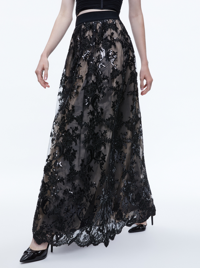 Gown Skirt Tina And In Alice Black Olivia | Embellished