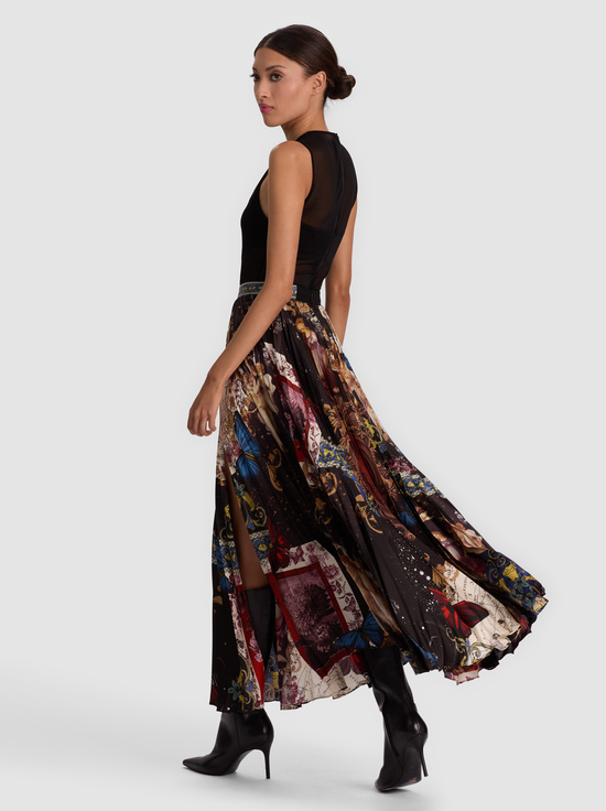 MUSE-KATZ PLEATED MAXI SKIRT