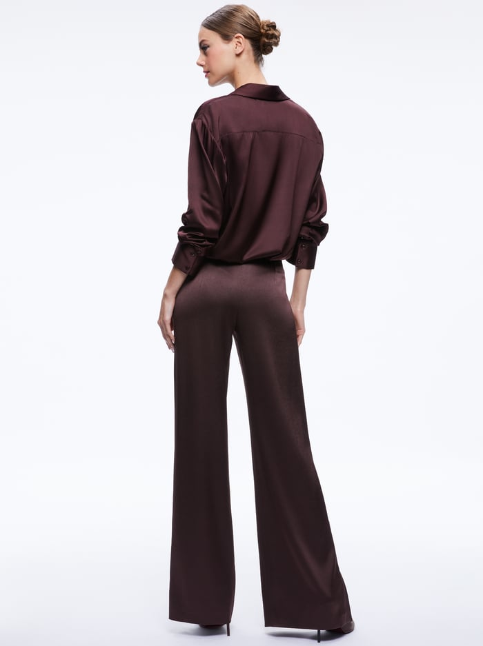 FINELY OVERSIZED BUTTON DOWN SHIRT - TOFFEE image 1 - Alice And Olivia