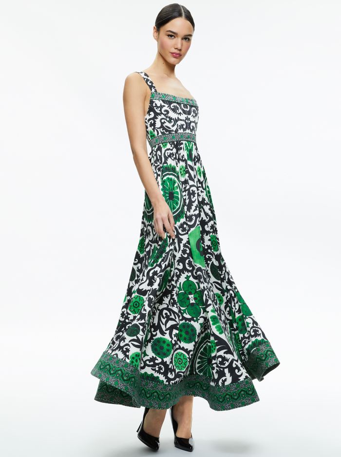 GUINEVERE MAXI DRESS - MONARCH LIGHT EMERALD LARGE image 2 - Alice And Olivia