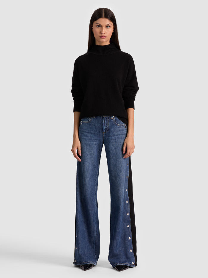 MELIE CASHMERE PULLOVER - BLACK image 1 - Alice And Olivia