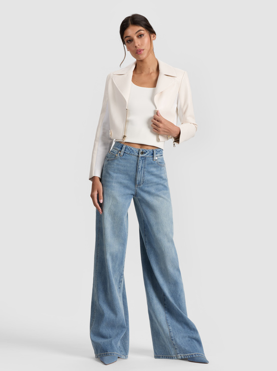 OFF WHITE-YARDLEY VEGAN LEATHER JACKET