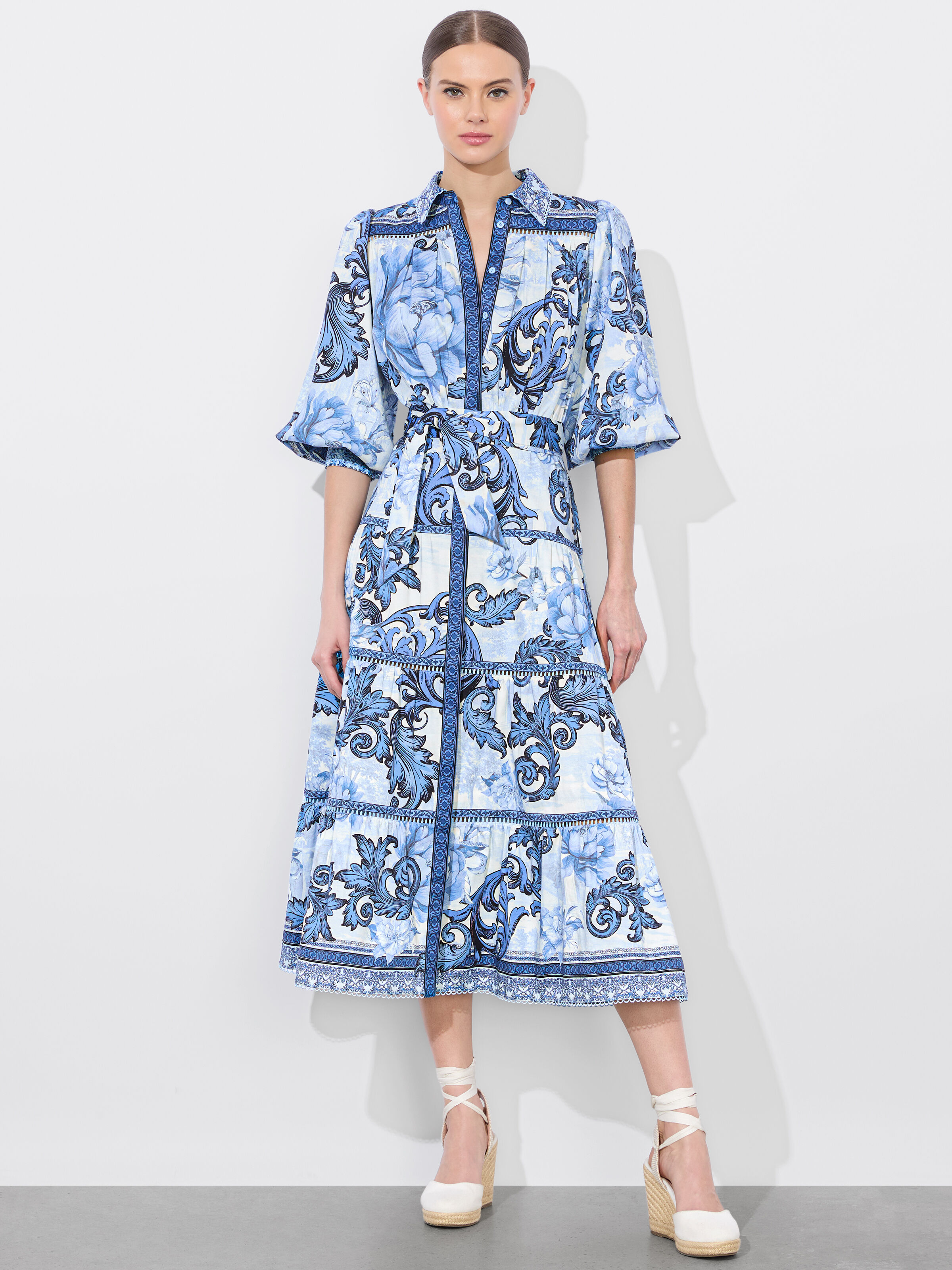 Chassidy Maxi Shirt Dress In Rendezvous | Alice + Olivia