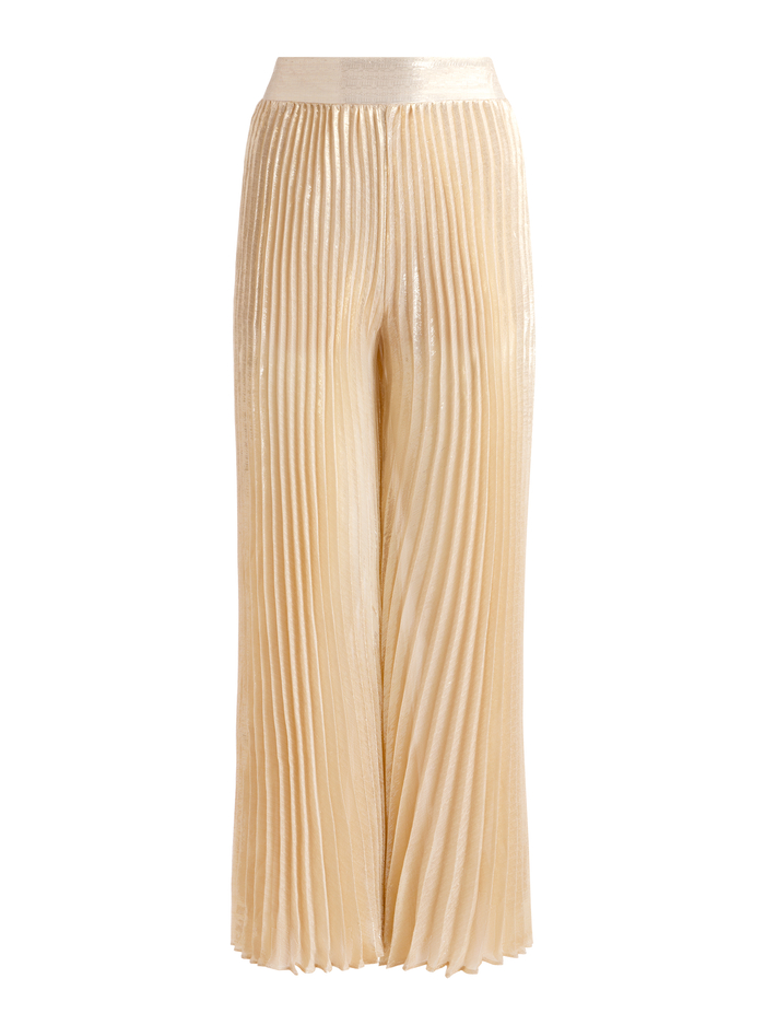 ROSALIE PLEATED PANT - CHAMPAGNE/GOLD image 5 - Alice And Olivia