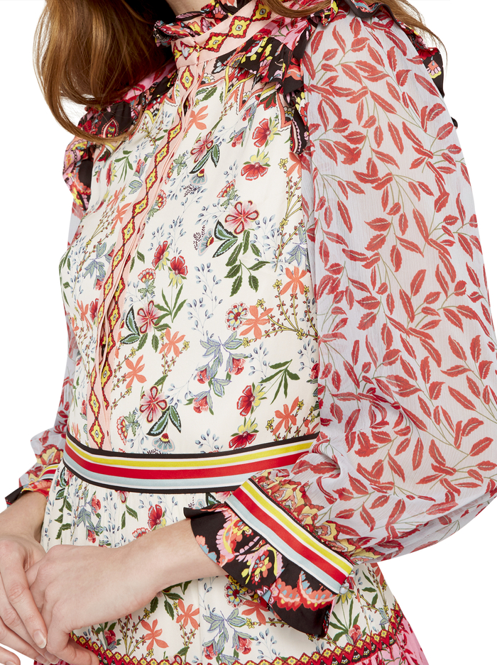 KATHY FLORAL MINI DRESS - MEADOW MAGIC MULTI/COMBO image 3 - Alice And Olivia
