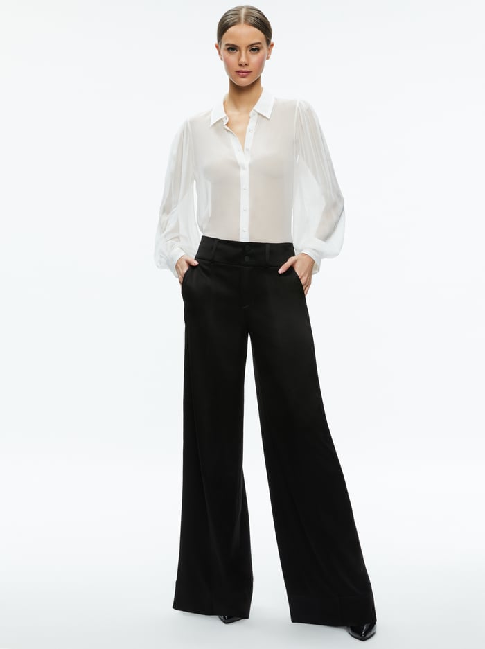 ROANNE SHEER BLOUSE - OFF WHITE image 4 - Alice And Olivia