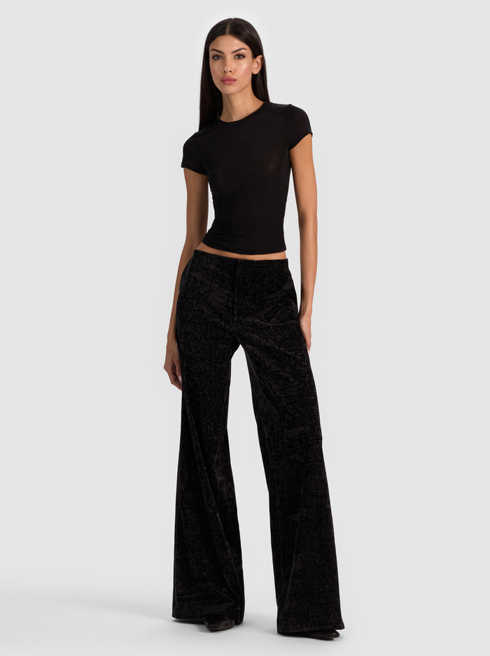 CONOR CLEAN WAIST TROUSER - BLACK image 4 - Alice And Olivia