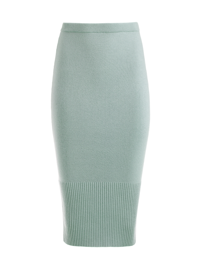 LEO FITTED MIDI SKIRT - SAGE image 5 - Alice And Olivia