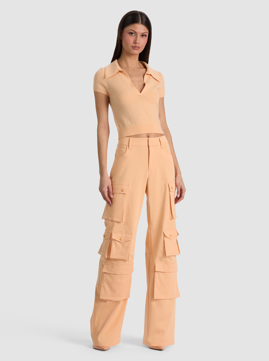 LIGHT PEACH-ANDI CASHMERE POLO