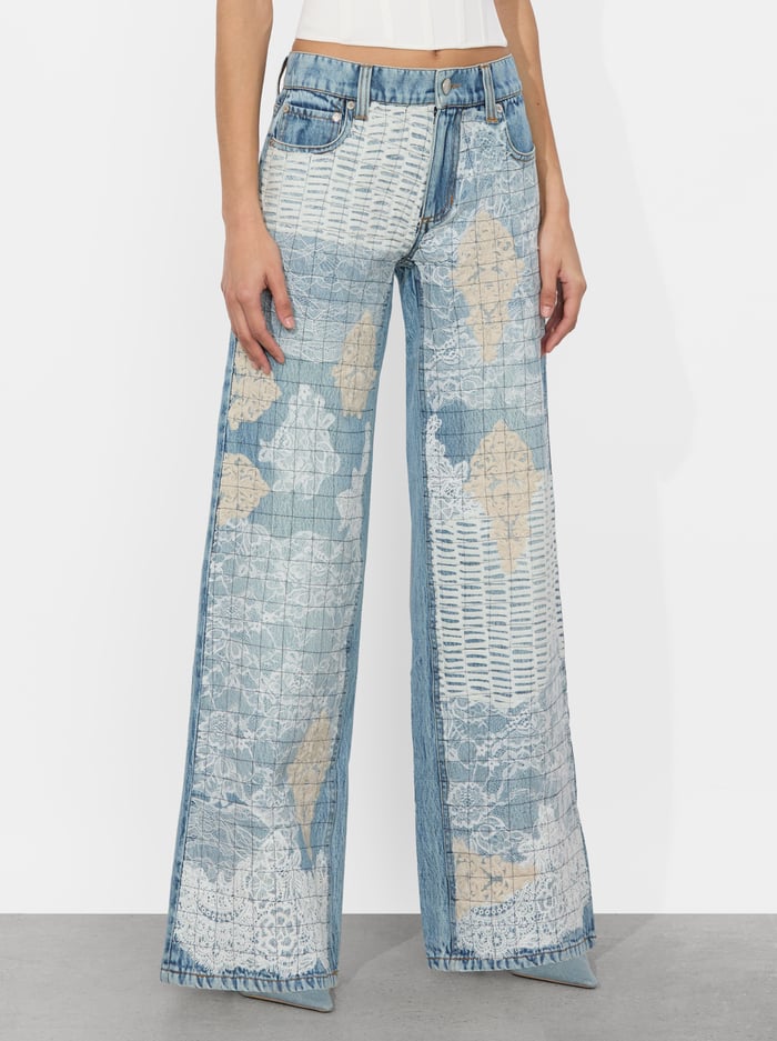 TRISH LACE JEAN - ROCKSTAR BLUE - Alice And Olivia