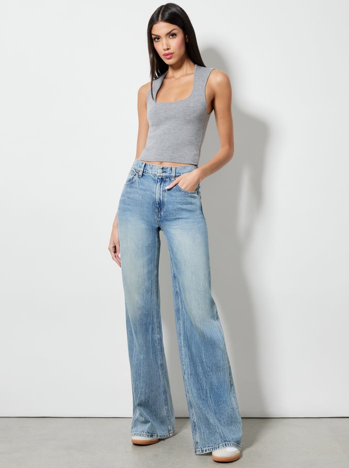 KERIA TANK - MEDIUM HEATHER GREY image 1 - Alice And Olivia