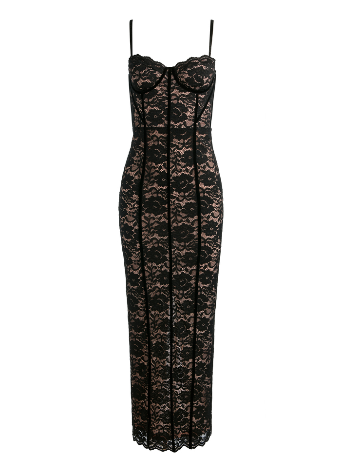 CARISSA LACE MAXI DRESS - BLACK image 7 - Alice And Olivia
