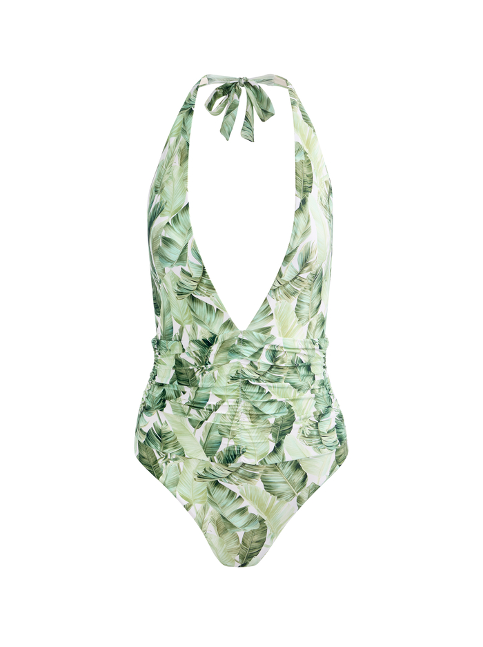 A+O X PQ SWIM HALTER ONE PIECE - SHADOW PALM MD image 6 - ALICE + OLIVIA