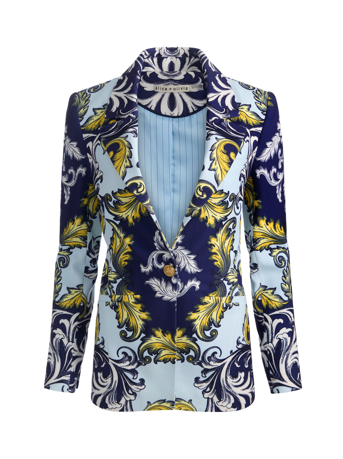 HOPE FITTED BLAZER - ANTIQUE SCROLL image 5 - ALICE + OLIVIA