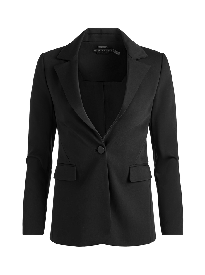 Macey Slit Sleeve Blazer In Black | Alice And Olivia