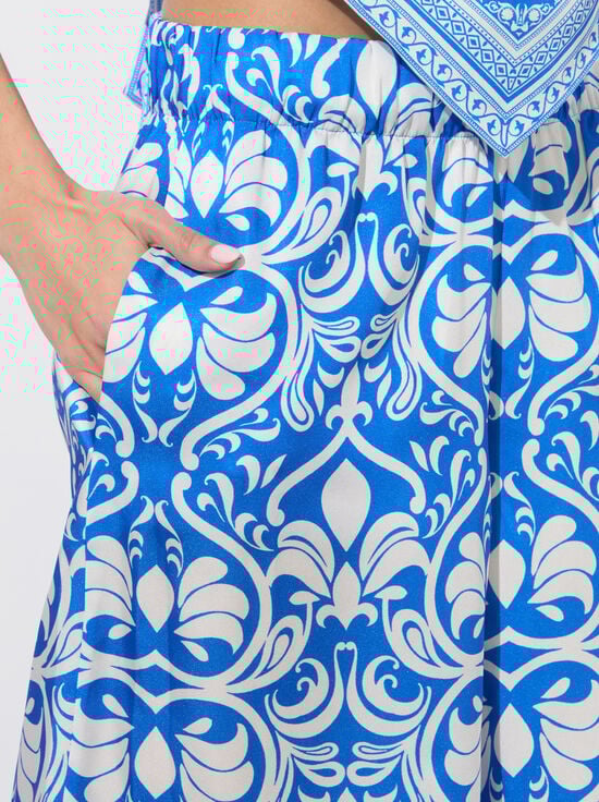 SOIREE TRUE BLUE-KEEGAN PULL ON WIDE LEG PANT