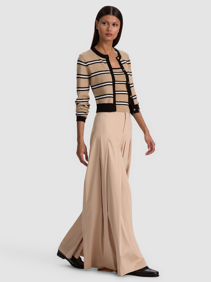 DOLLIE STRIPED CARDIGAN - BEACH DAY STRIPE SM image 4 - ALICE + OLIVIA