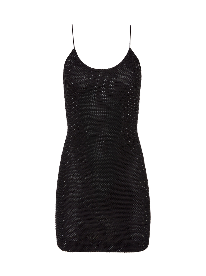 NELLE CRYSTAL EMBELLISHED MINI DRESS - BLACK image 5 - ALICE + OLIVIA