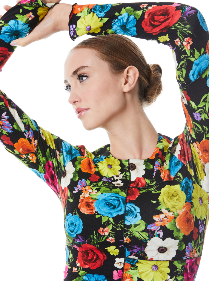 DELORA PANELED MINI DRESS - FLOWER GARDEN LG image 3 - Alice And Olivia