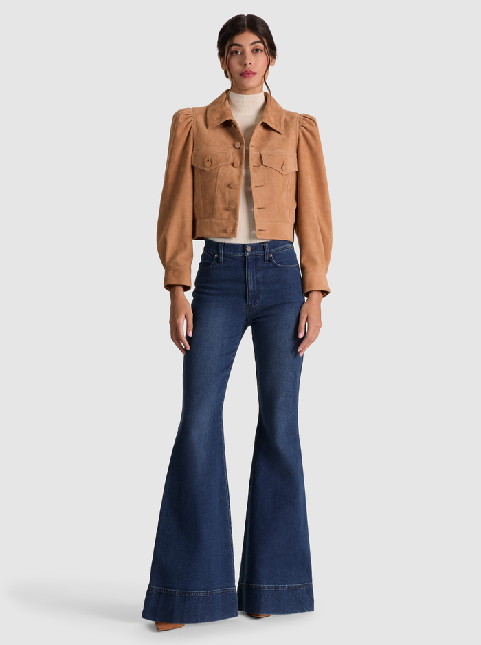 LANA SUEDE JACKET - TAN image 1 - ALICE + OLIVIA