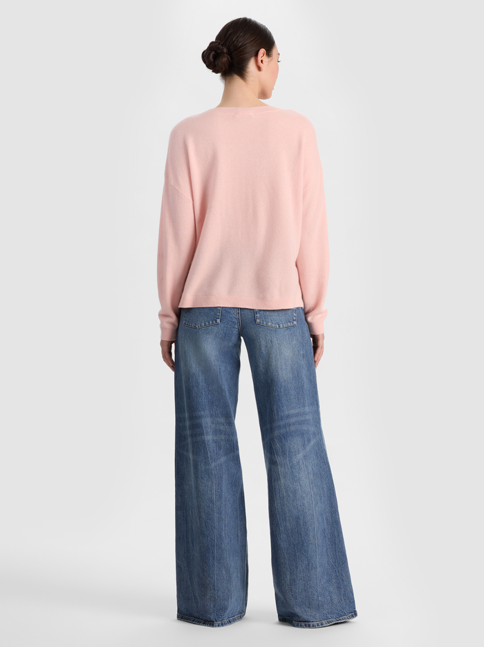 WILLIAMS CASHMERE PULLOVER - ENGLISH ROSE image 2 - ALICE + OLIVIA