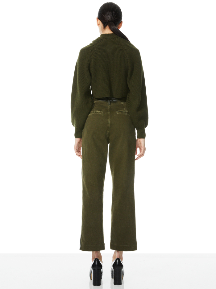 MORA REVERSIBLE PULLOVER - OLIVE image 1 - Alice And Olivia