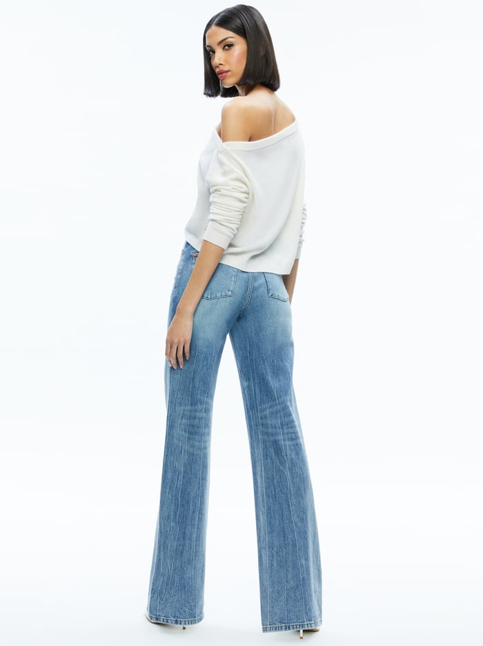 SHERRELL CASHMERE PULLOVER - ECRU image 1 - Alice And Olivia