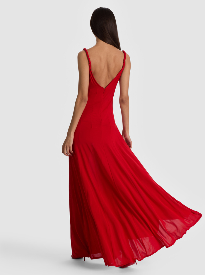 NOELIA TWIST STRAP MAXI DRESS - CHILI PEPPER image 2 - ALICE + OLIVIA