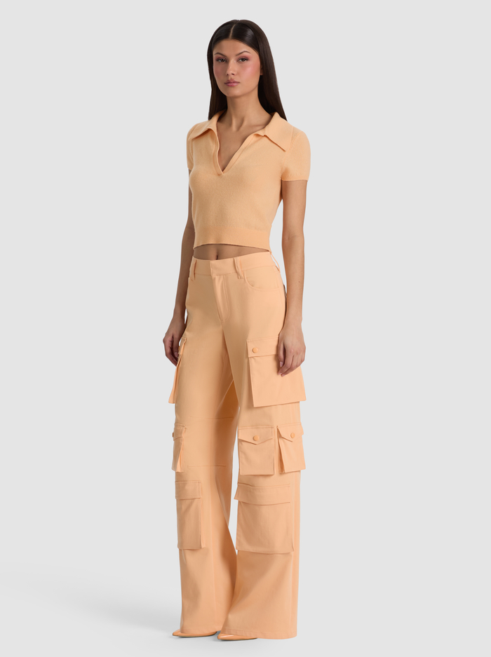 OLYMPIA CARGO PANT - LIGHT PEACH image 4 - ALICE + OLIVIA