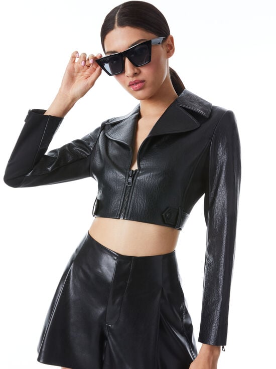 BLACK-YARDLEY VEGAN JACKET