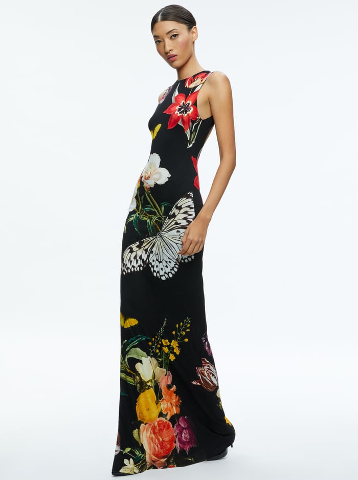 DELORA OPEN BACK MAXI DRESS - ESSENTIAL FLORAL image 4 - Alice And Olivia