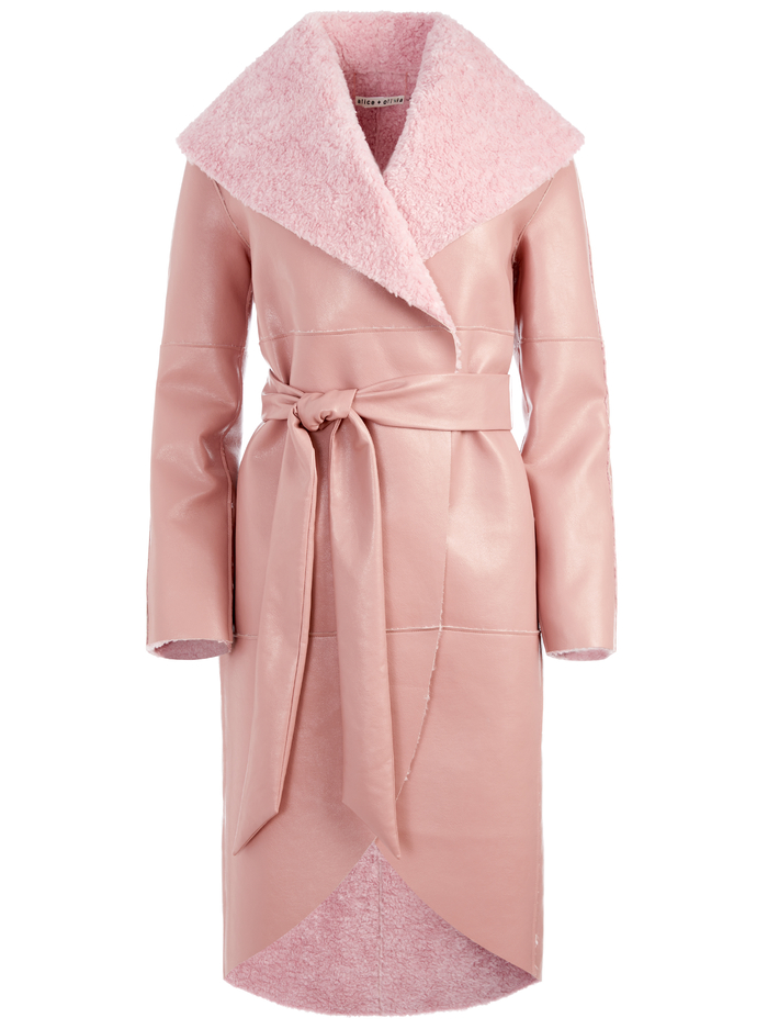 MEGAN VEGAN REVERSIBLE COAT - DUSTY PINK image 5 - Alice And Olivia