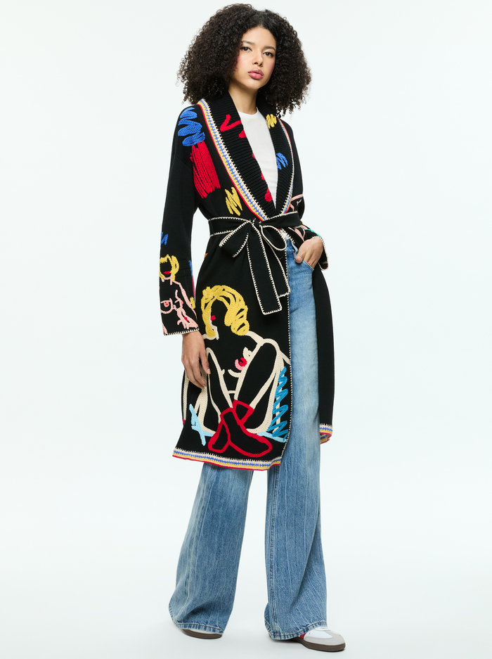 A+O X TOM WESSELMANN ASTRID CARDIGAN - NATURAL BEAUTY image 1 - Alice And Olivia