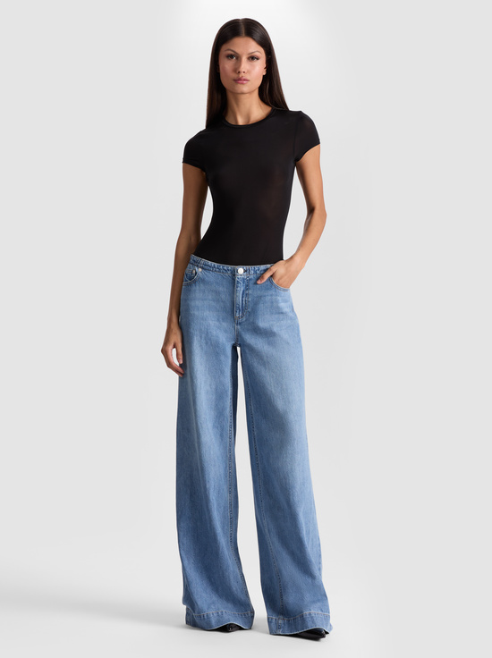 BLACK-HOTTIE SHORT SLEEVE BODYSUIT