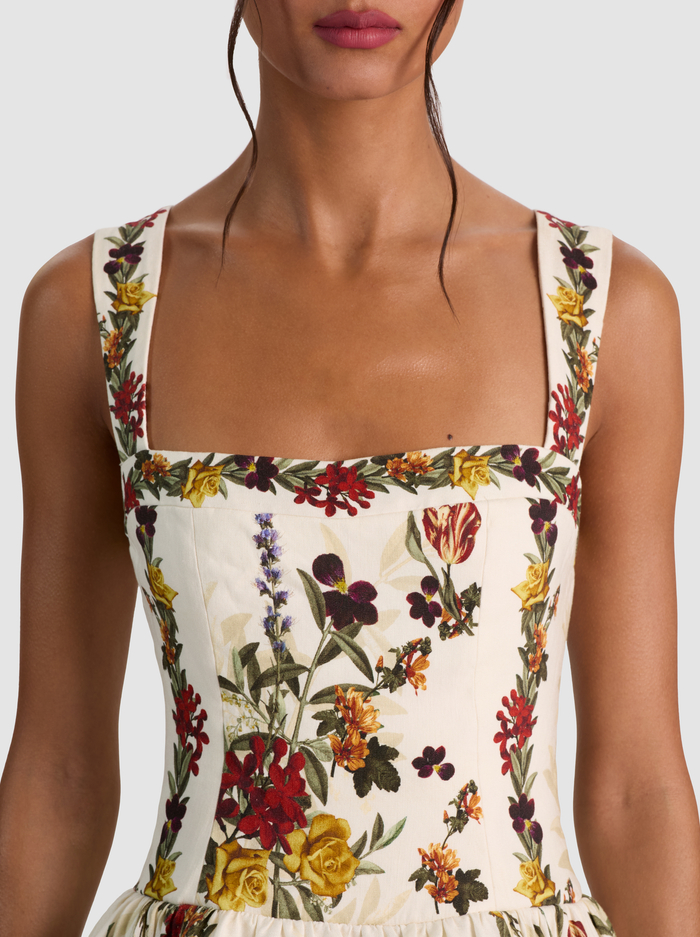 VERA MIDI DRESS - DESERT SPRIGS VANILLA image 1 - ALICE + OLIVIA