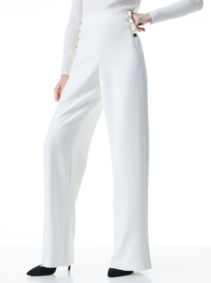 RAY HW FT BTN PANTS - OFF WHITE - Alice And Olivia