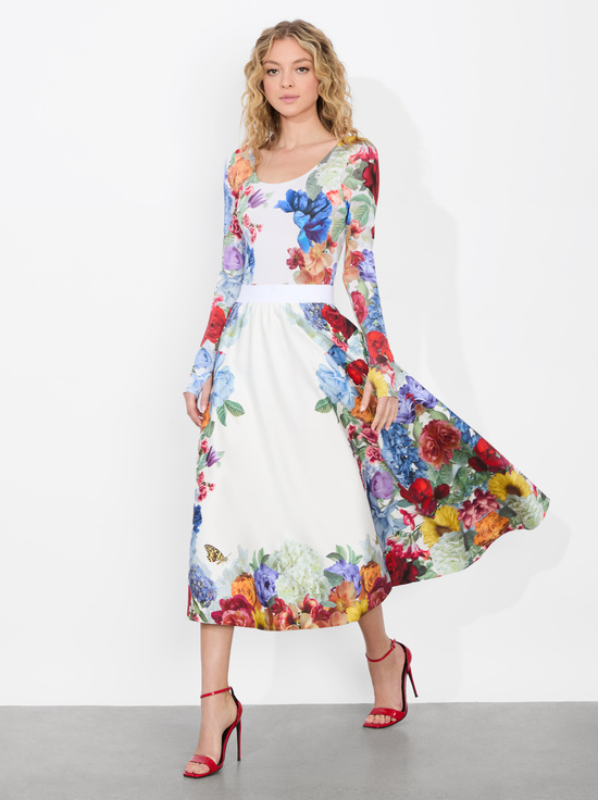 GARDEN BRUNCH OFF WHITE-EARLA FLARE SKIRT