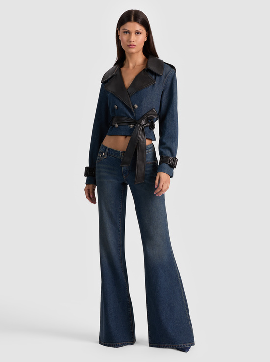CLEMENTINE TINT-KEITH CROPPED DENIM TRENCH
