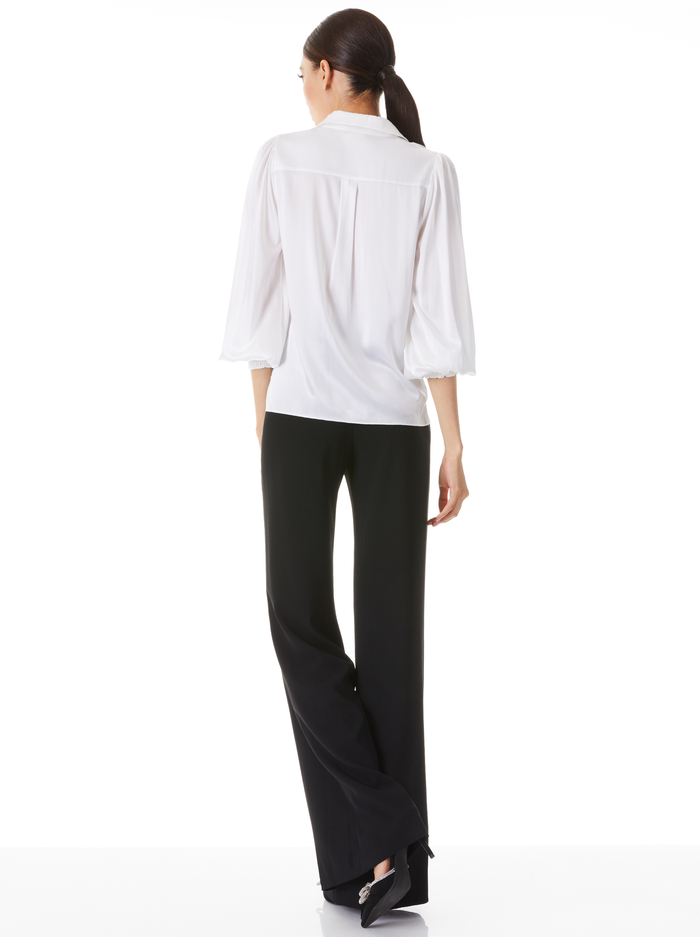 COSIMA BUTTON DOWN BLOUSE - OFF WHITE image 1 - Alice And Olivia