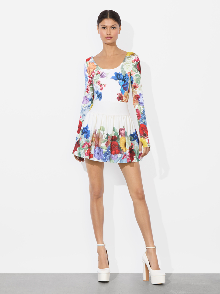ELLA MINI SKIRT - GARDEN BRUNCH OFF WHITE image 4 - Alice And Olivia