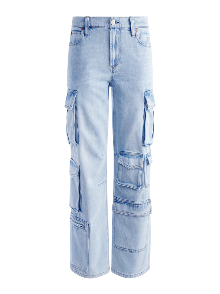 LUIS DENIM CARGO PANT - ROCKSTAR BLUE image 5 - ALICE + OLIVIA