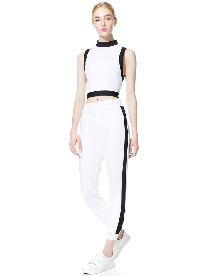 TOKYO HI TECH JOGGER - OFF WHITE/BLACK image 4 - Alice And Olivia