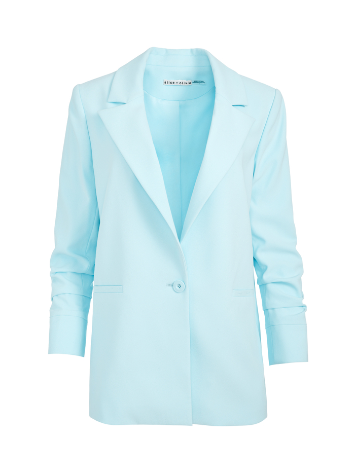 DENNY BOYFRIEND BLAZER - POWDER BLUE image 4 - Alice And Olivia