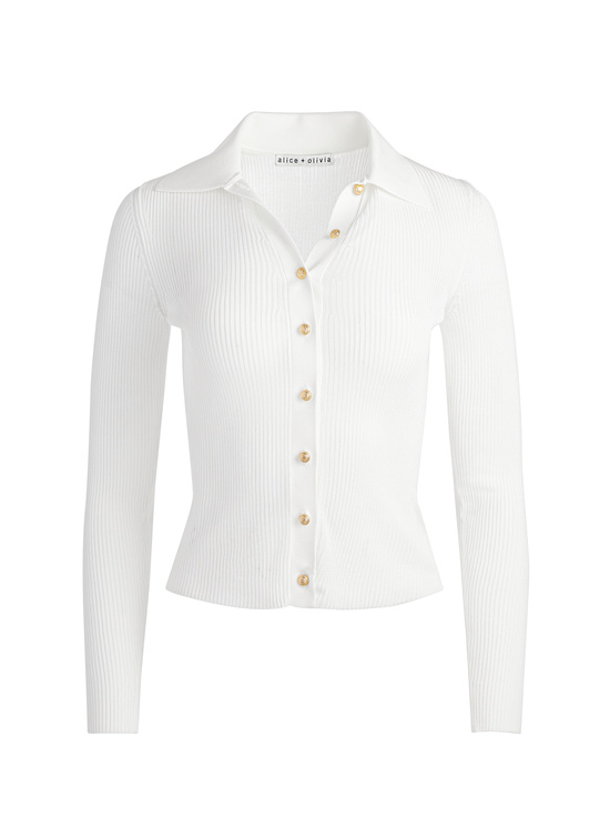 SOFT WHITE-NEALIE RIBBED POLO