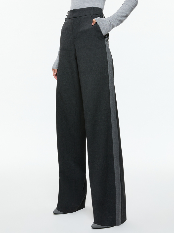 MAL PANT - CHARCOAL GREY MELANGE - Alice And Olivia