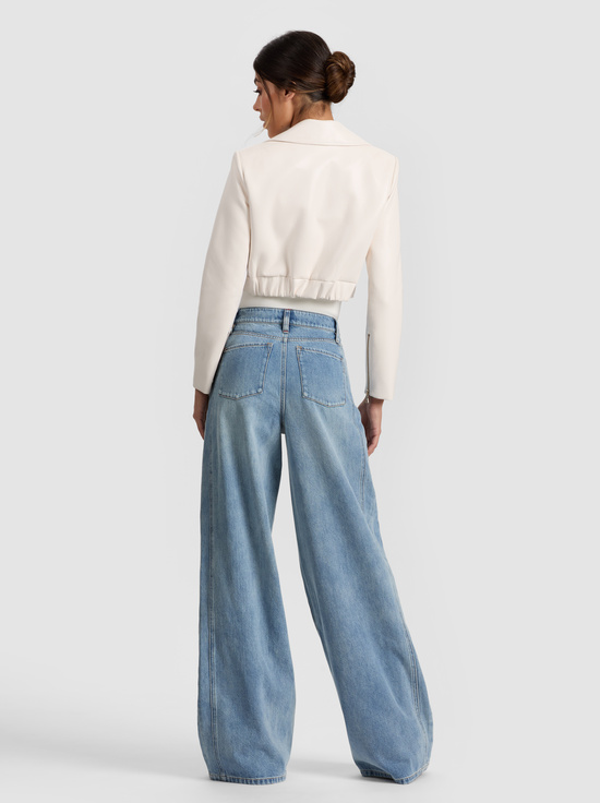 OFF WHITE-YARDLEY VEGAN LEATHER JACKET