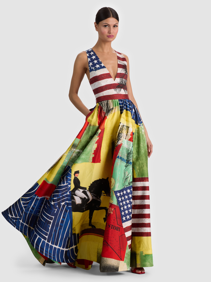 DARCIE FLARED GOWN - STATESIDE CLASSIC image 3 - ALICE + OLIVIA